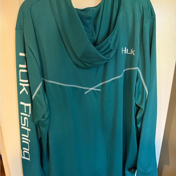 Huk Teal Performance Hoodie - Picture 3 of 3
